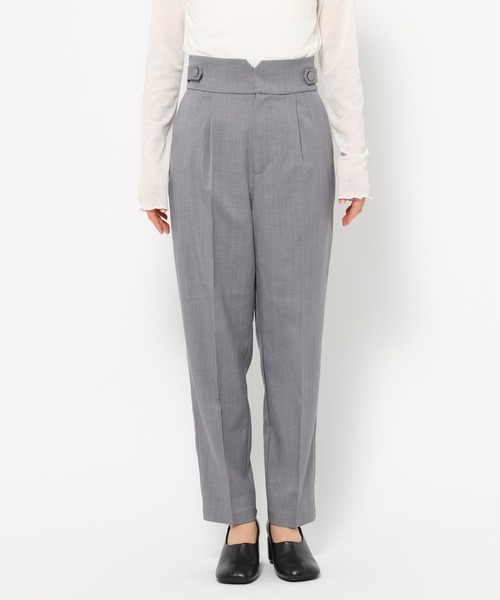 mysty woman(ミスティウーマン)の「【セットアップ着用可】ウエストベルトテーパードパンツ 320387(その他パンツ・レディース・ホワイト系その他/グレー/チャコールグレー・FREE)」の9枚目の写真