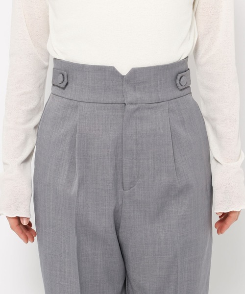 mysty woman(ミスティウーマン)の「【セットアップ着用可】ウエストベルトテーパードパンツ 320387(その他パンツ・レディース・ホワイト系その他/グレー/チャコールグレー・FREE)」の13枚目の写真