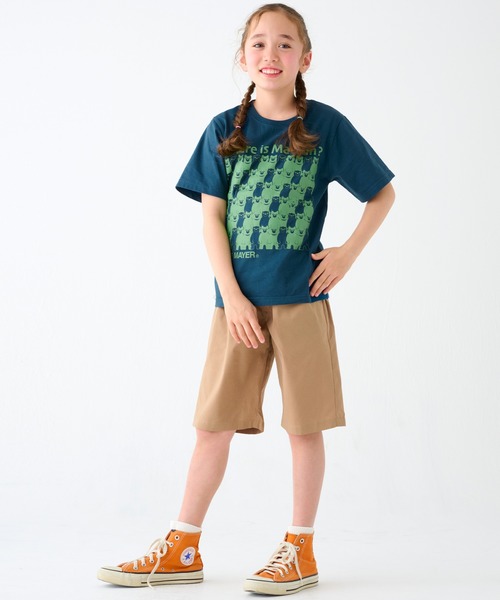 KRIFF MAYER（クリフメイヤー）の「【綿100％】楽LUCK-T(マー君を探せ)（Tシャツ/カットソー・キッズ・ライトグリーン/オレンジ/ネイビー/オフホワイト・120/130/140/150/160/170）」の16枚目の写真