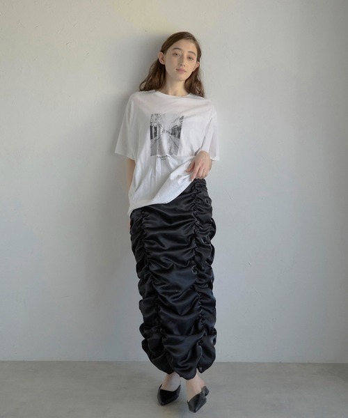スカート herlipto Luminous Organza Gathered Skirt Luminous Organza Gathered Skirt