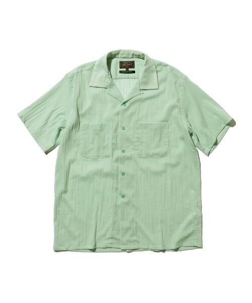 BEAMS PLUS(ビームスプラス)の「メッシュ オープンカラー シャツ(シャツ/ブラウス・メンズ・ミント/ブラック・M/XL/L/S)」の10枚目の写真