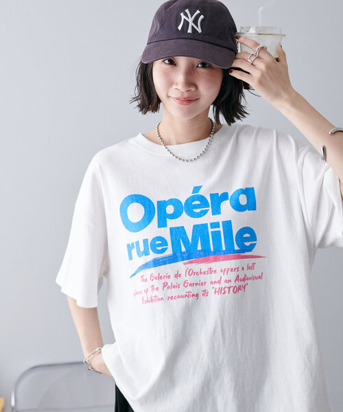 DISCOAT(ディスコート)の「【ユニセックス】ヴィンテージグラフィックTシャツ(Tシャツ/カットソー・レディース・ライトベージュ/チャコールグレー/オフホワイト・FREE)」の8枚目の写真
