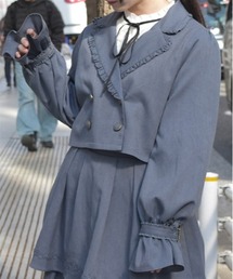 axes femme | プチフリルショートジャケット(テーラードジャケット)