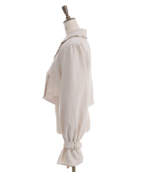 axes femme（アクシーズファム）の「プチフリルショートジャケット（テーラードジャケット・レディース・ブラック/ブルー/キナリ・FREE）」の15枚目の写真