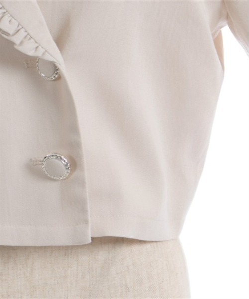 axes femme（アクシーズファム）の「プチフリルショートジャケット（テーラードジャケット・レディース・ブラック/ブルー/キナリ・FREE）」の18枚目の写真