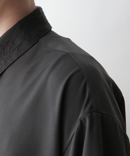 RAGEBLUE(レイジブルー)の「【LUXURY+EASY】<接触冷感>ラグイージー/ドレープルーズ刺繍シャツ(シャツ/ブラウス・メンズ・ホワイト/グレー/ブルー・MEDIUM/LARGE)」の12枚目の写真