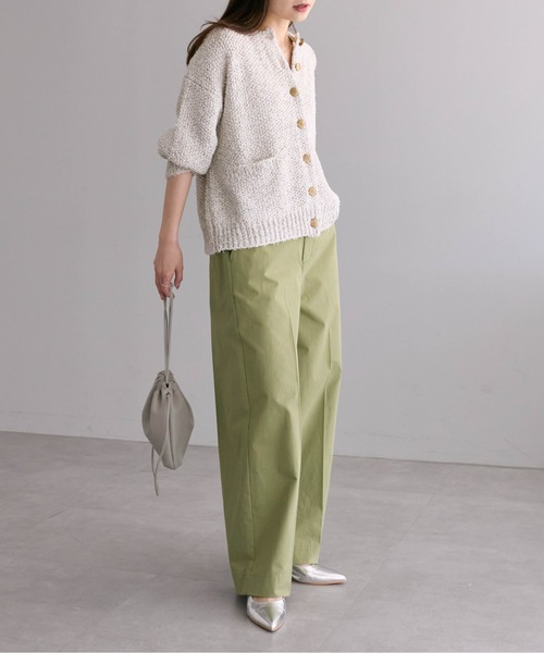 PUAL CE CIN（ピュアルセシン）の「ミックスヤーンニットカーディガン（ニット/セーター・レディース・グレー/アイボリー・FREE）」の8枚目の写真