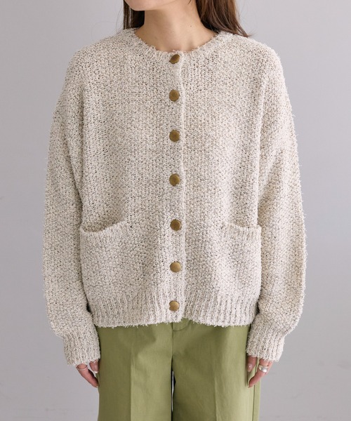 PUAL CE CIN（ピュアルセシン）の「ミックスヤーンニットカーディガン（ニット/セーター・レディース・グレー/アイボリー・FREE）」の17枚目の写真