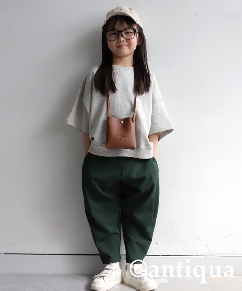 antiqua(アンティカ)の「テーパードパンツ(その他パンツ・キッズ・ダークグリーン/レッド/ライム/ブラウン系その他/ブラック/アイボリー・130/120)」の4枚目の写真