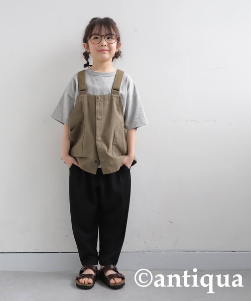 antiqua(アンティカ)の「テーパードパンツ(その他パンツ・キッズ・ダークグリーン/レッド/ライム/ブラウン系その他/ブラック/アイボリー・130/120)」の16枚目の写真