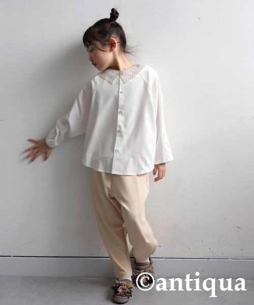 antiqua(アンティカ)の「テーパードパンツ(その他パンツ・キッズ・ダークグリーン/レッド/ライム/ブラウン系その他/ブラック/アイボリー・130/120)」の8枚目の写真