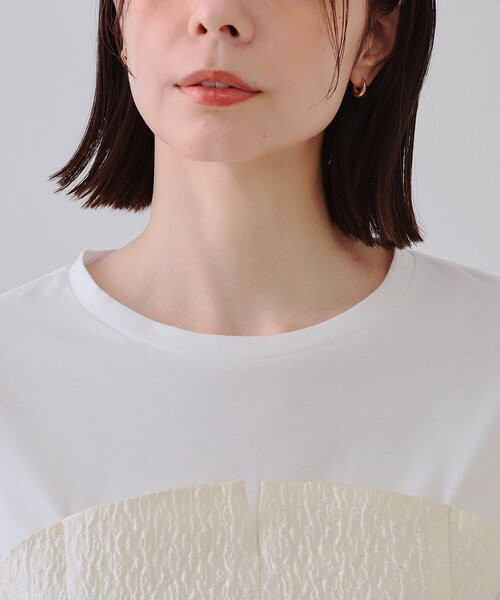 OPAQUE.CLIP（オペークドットクリップ）の「ジャカードビスチェドッキングトップス【洗濯機洗い可】（Tシャツ/カットソー・レディース・ブラック系4/ホワイト系5/チャコール・40/42/38）」の14枚目の写真