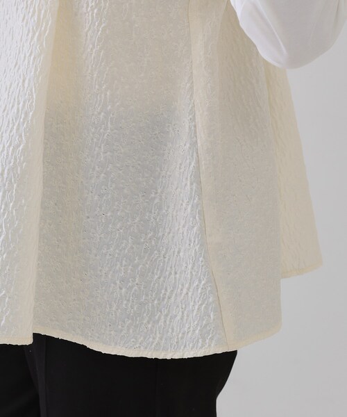 OPAQUE.CLIP（オペークドットクリップ）の「ジャカードビスチェドッキングトップス【洗濯機洗い可】（Tシャツ/カットソー・レディース・ブラック系4/ホワイト系5/チャコール・40/42/38）」の16枚目の写真