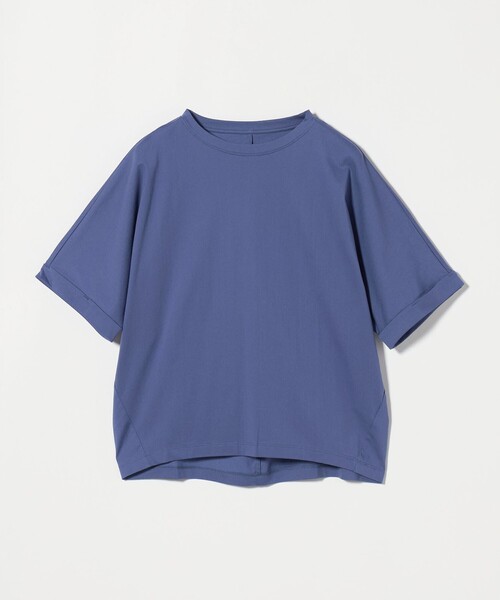 tシャツ 「接触冷感」ロールアップスリーブカットソー レディース セール】トリコット ロールアップ スリーブ カットソー -接触冷