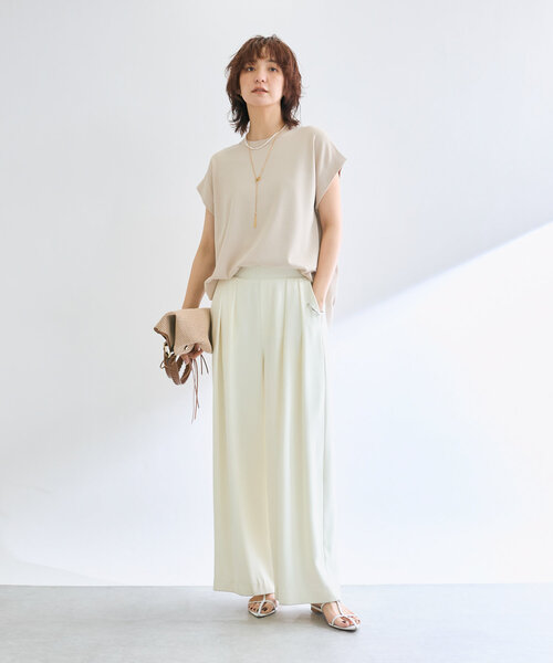 RIVE DROITE（リヴドロワ）の「【コーデのポイントに】ポインテッドラインミュール（サンダル・レディース・ホワイト/ブラック/ブラック系その他2/レッド・38/37）」の8枚目の写真