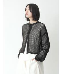 sm2rhythm | メッシュニットジップカーディガン(カーディガン/ボレロ)