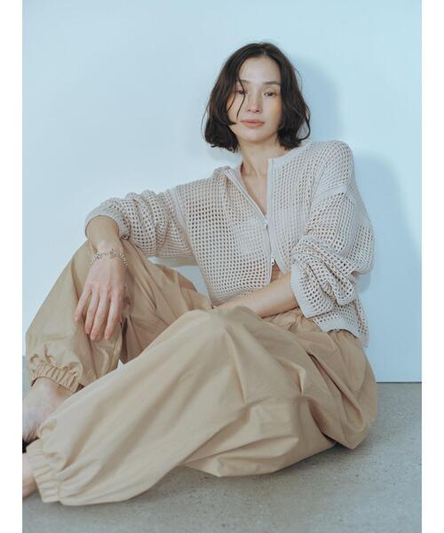 sm2rhythm（サマンサモスモスリズム）の「メッシュニットジップカーディガン（カーディガン/ボレロ・レディース・キナリ/ブラック/チャコールグレー・F）」の8枚目の写真