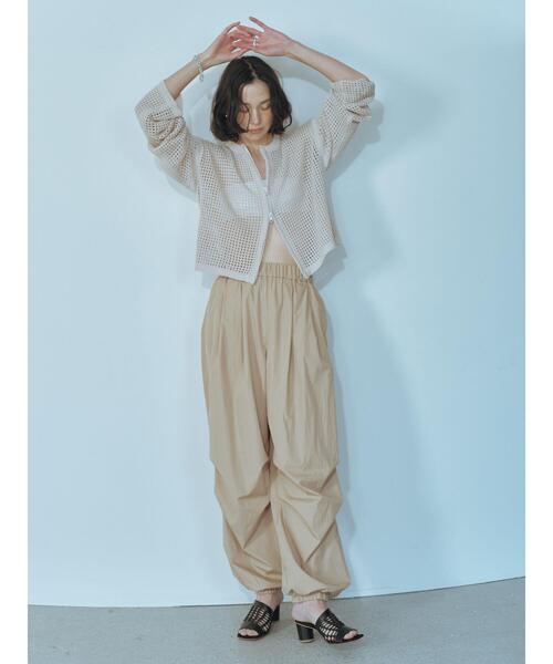 sm2rhythm（サマンサモスモスリズム）の「メッシュニットジップカーディガン（カーディガン/ボレロ・レディース・キナリ/ブラック/チャコールグレー・F）」の4枚目の写真