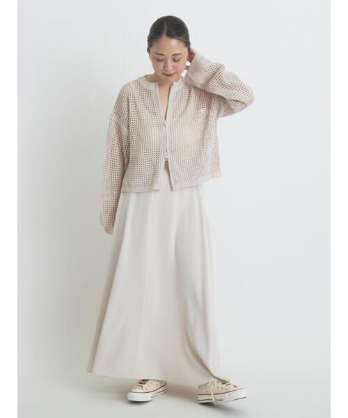 sm2rhythm（サマンサモスモスリズム）の「メッシュニットジップカーディガン（カーディガン/ボレロ・レディース・キナリ/ブラック/チャコールグレー・F）」の11枚目の写真