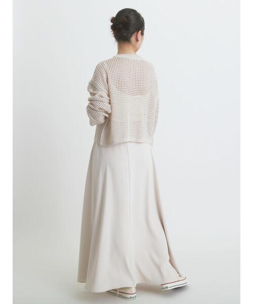 sm2rhythm（サマンサモスモスリズム）の「メッシュニットジップカーディガン（カーディガン/ボレロ・レディース・キナリ/ブラック/チャコールグレー・F）」の13枚目の写真