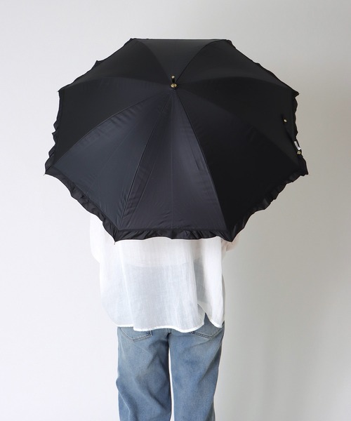 Three Four Time(スリーフォータイム)の「【Wpc.】遮光クラシックフリル晴雨兼用長傘 @(長傘・レディース・ブラック/ベージュ/ブラウン/ミント・FREE)」の17枚目の写真