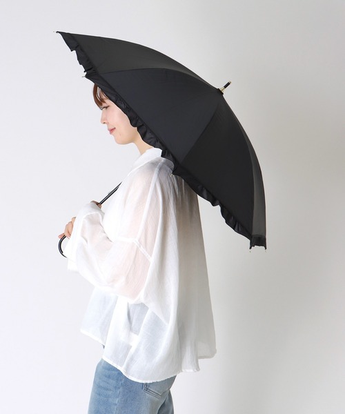 Three Four Time(スリーフォータイム)の「【Wpc.】遮光クラシックフリル晴雨兼用長傘 @(長傘・レディース・ブラック/ベージュ/ブラウン/ミント・FREE)」の18枚目の写真