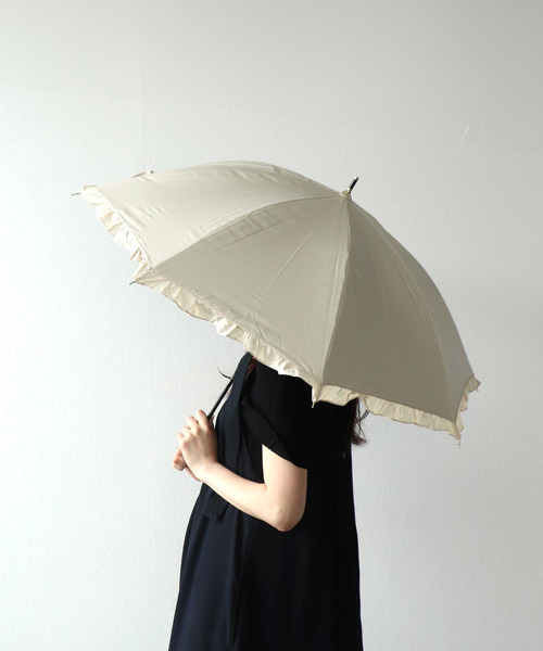 Three Four Time(スリーフォータイム)の「【Wpc.】遮光クラシックフリル晴雨兼用長傘 @(長傘・レディース・ブラック/ベージュ/ブラウン/ミント・FREE)」の9枚目の写真