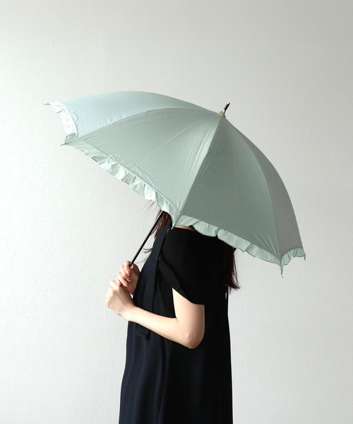 Three Four Time(スリーフォータイム)の「【Wpc.】遮光クラシックフリル晴雨兼用長傘 @(長傘・レディース・ブラック/ベージュ/ブラウン/ミント・FREE)」の6枚目の写真