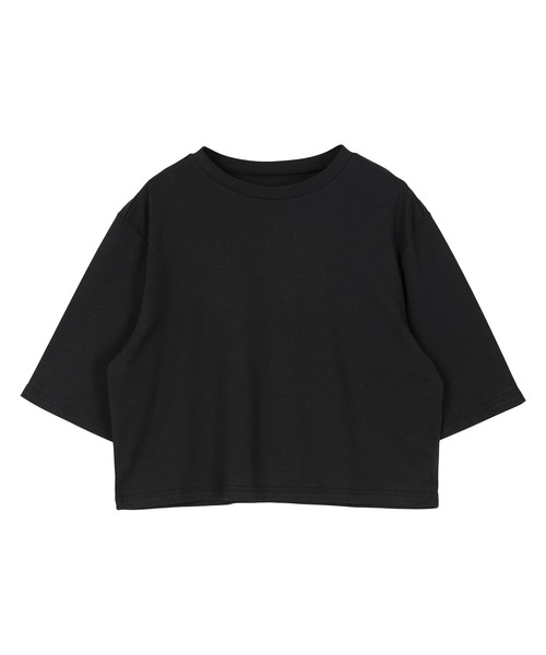 UR'S(ユアーズ)の「汗染み防止クロップドTシャツ(Tシャツ/カットソー・レディース・ブラック/ブルーグレー/ライトピンク/ブラウン/ホワイト/チャコール/ネイビー・S/M/L)」の13枚目の写真