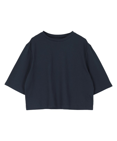 UR'S(ユアーズ)の「汗染み防止クロップドTシャツ(Tシャツ/カットソー・レディース・ブラック/ブルーグレー/ライトピンク/ブラウン/ホワイト/チャコール/ネイビー・S/M/L)」の15枚目の写真
