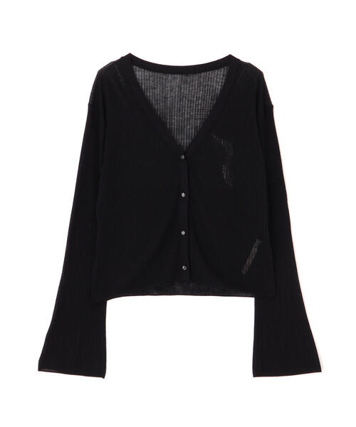 PROPORTION BODY DRESSING（プロポーションボディドレッシング）の「＜Ｅ＞シアーショートカーディガン / 1215177400（カーディガン/ボレロ・レディース・ホワイト系その他/ピンク/ブラック・FREE）」の4枚目の写真