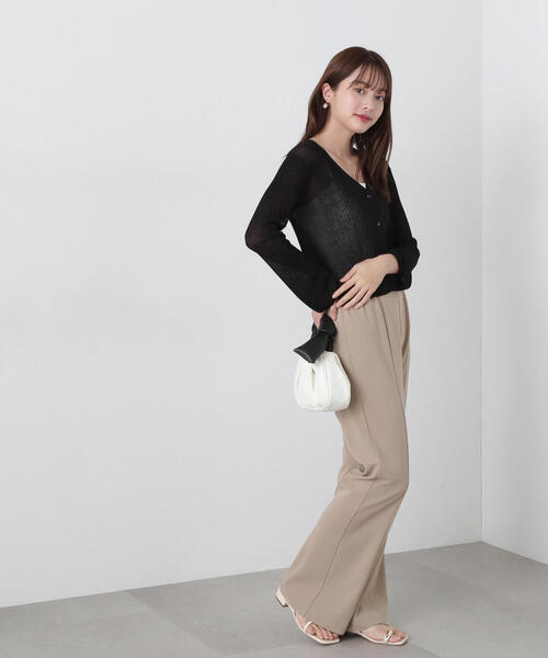 PROPORTION BODY DRESSING（プロポーションボディドレッシング）の「＜Ｅ＞シアーショートカーディガン / 1215177400（カーディガン/ボレロ・レディース・ホワイト系その他/ピンク/ブラック・FREE）」の6枚目の写真