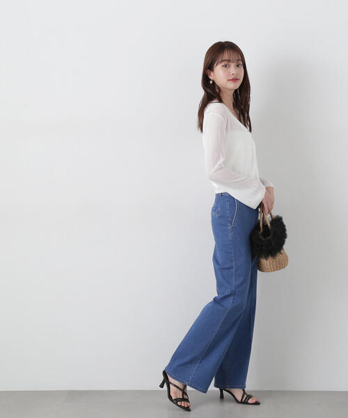 PROPORTION BODY DRESSING（プロポーションボディドレッシング）の「＜Ｅ＞シアーショートカーディガン / 1215177400（カーディガン/ボレロ・レディース・ホワイト系その他/ピンク/ブラック・FREE）」の15枚目の写真