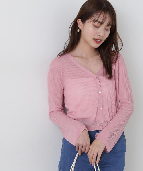 PROPORTION BODY DRESSING（プロポーションボディドレッシング）の「＜Ｅ＞シアーショートカーディガン / 1215177400（カーディガン/ボレロ・レディース・ホワイト系その他/ピンク/ブラック・FREE）」の22枚目の写真