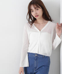 <E>シアーショートカーディガン / 1215177400