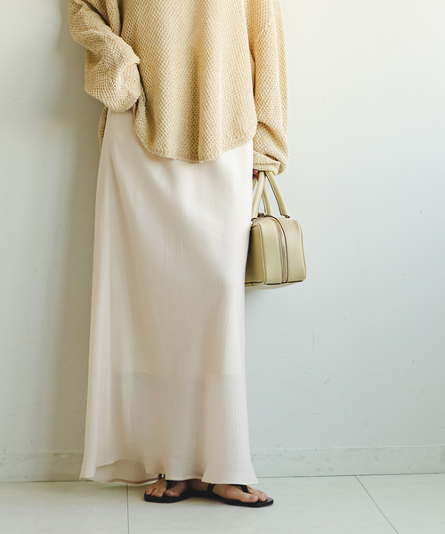 今季2025AW NOBLEノーブルキュプラナローAラインスカート 追加》キュプラナローAラインスカート（スカート）｜NOBLE