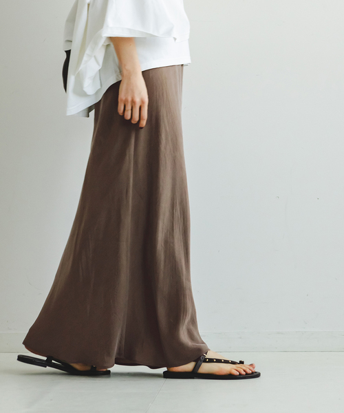 Noble(ノーブル)の「《追加》キュプラナローAラインスカート(スカート・レディース・ホワイト/チョコ・FREE)」の20枚目の写真