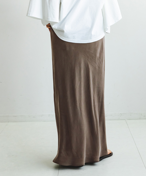 追加》キュプラナローAラインスカート（スカート）｜NOBLE（ノーブル