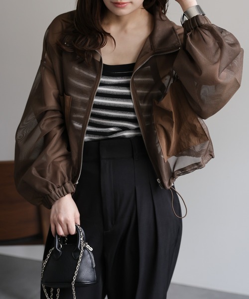 PLT★クロップ丈 ジップアップ パデッド ジャケット ブルゾン PLT☆クロップ丈 ジップアップ パデッド ジャケット ブルゾン