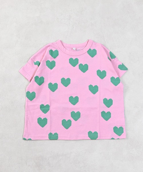 MARKEY'S(マーキーズ)の「総柄ワイドTシャツ(Tシャツ/カットソー・キッズ・ブルー/クリーム/オレンジ/パープル/オフホワイト/ブラック/アイボリー/ライトブルー/ライトグリーン/ピンク・LL/XS/S/M/L)」の9枚目の写真