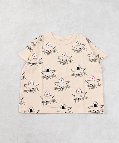 MARKEY'S(マーキーズ)の「総柄ワイドTシャツ(Tシャツ/カットソー・キッズ・ブルー/クリーム/オレンジ/パープル/オフホワイト/ブラック/アイボリー/ライトブルー/ライトグリーン/ピンク・LL/XS/S/M/L)」の3枚目の写真