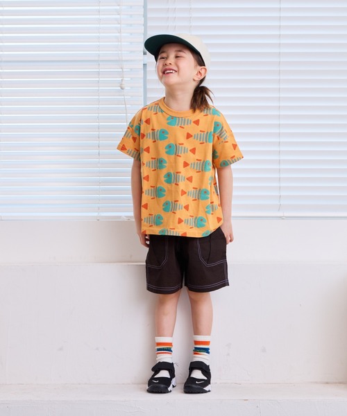 MARKEY'S(マーキーズ)の「総柄ワイドTシャツ(Tシャツ/カットソー・キッズ・ブルー/クリーム/オレンジ/パープル/オフホワイト/ブラック/アイボリー/ライトブルー/ライトグリーン/ピンク・LL/XS/S/M/L)」の22枚目の写真