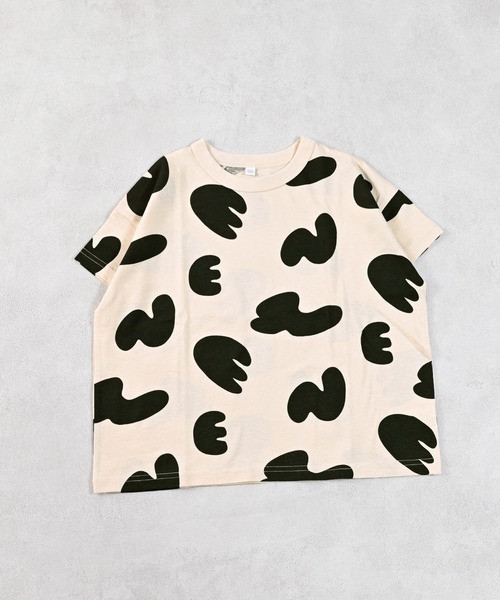 MARKEY'S(マーキーズ)の「総柄ワイドTシャツ(Tシャツ/カットソー・キッズ・ブルー/クリーム/オレンジ/パープル/オフホワイト/ブラック/アイボリー/ライトブルー/ライトグリーン/ピンク・LL/XS/S/M/L)」の13枚目の写真