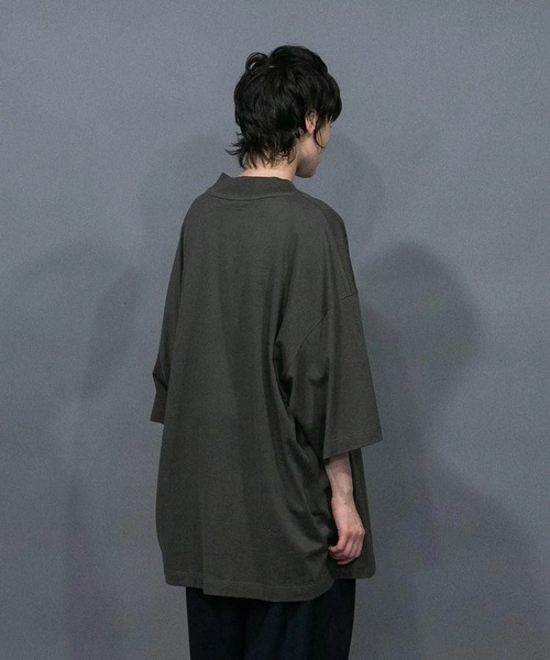 ミネ　マイビューティーフルランドレット　グレー色 my beautiful landlet】 MERCERIZATION JERSEY OVERSIZE L/S T