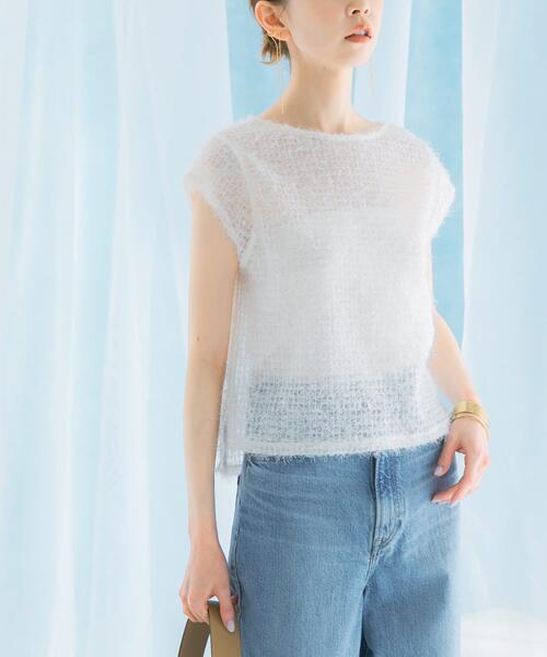 URBAN RESEARCH ROSSO WOMEN（アーバンリサーチ　ロッソ）の「フェザーチュールプルオーバー（その他トップス・レディース・ベージュ系その他/オフホワイト・FREE）」の3枚目の写真