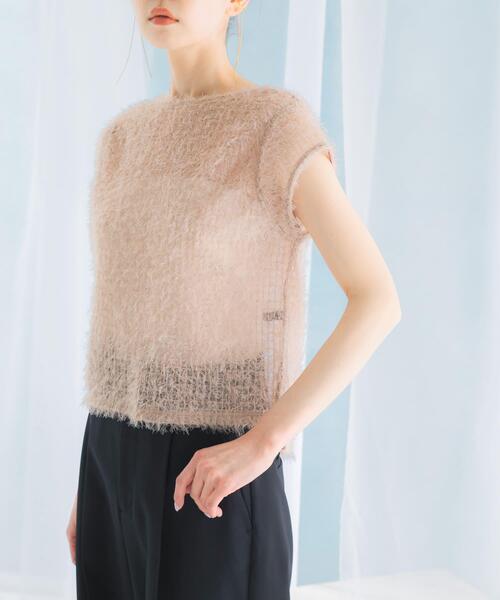 URBAN RESEARCH ROSSO WOMEN（アーバンリサーチ　ロッソ）の「フェザーチュールプルオーバー（その他トップス・レディース・ベージュ系その他/オフホワイト・FREE）」の18枚目の写真