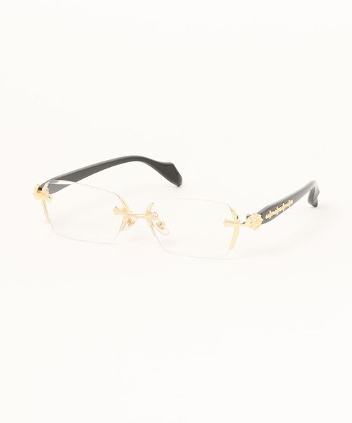 BARELY BLUE（ベアリーブルー）の「【 BARELY BLUE / ベアリーブルー 】 フレーム レス デザイン スクエア 伊達 メガネ（メガネ・レディース・ゴールド/シルバー・FREE）」の14枚目の写真