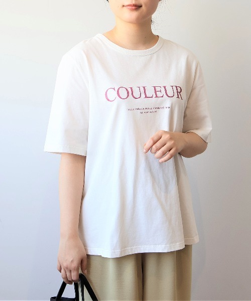 MB mint breeze(エムビーミントブリーズ)の「【L~5L 大きいサイズ】コットン天竺ロゴプリントTシャツ 半袖 春夏(Tシャツ/カットソー・レディース・オフホワイト/ブルー/ブラック・3L/4L/5L/LL/L)」の1枚目の写真