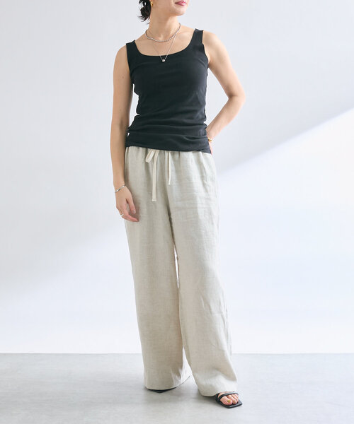 RIVE DROITE(リヴドロワ)の「【新色追加/RIVE DROITE 名品インナー】シームレスタンク(タンクトップ・レディース・ダークグレー/チャコールグレー/ライトグレー/ライトベージュ/ブラック/モカ・FREE)」の7枚目の写真