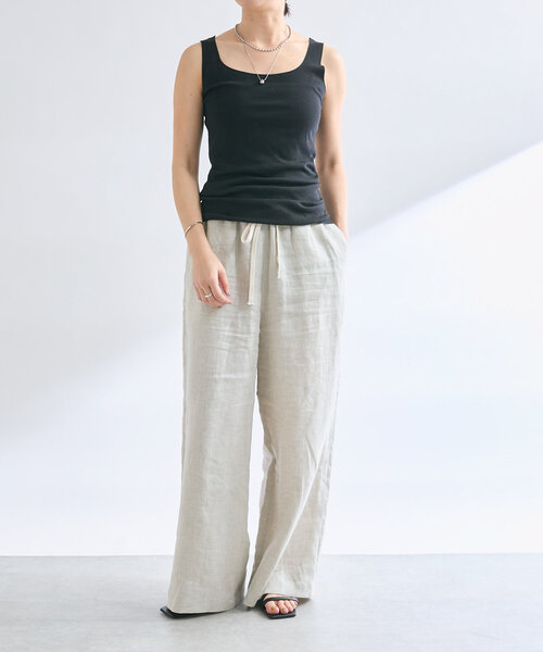 RIVE DROITE(リヴドロワ)の「【新色追加/RIVE DROITE 名品インナー】シームレスタンク(タンクトップ・レディース・ダークグレー/チャコールグレー/ライトグレー/ライトベージュ/ブラック/モカ・FREE)」の8枚目の写真